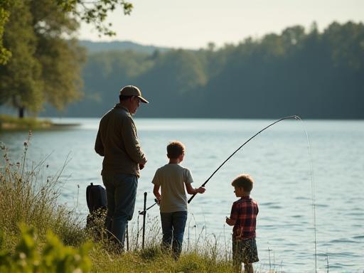 Familienausflug Angeln am See